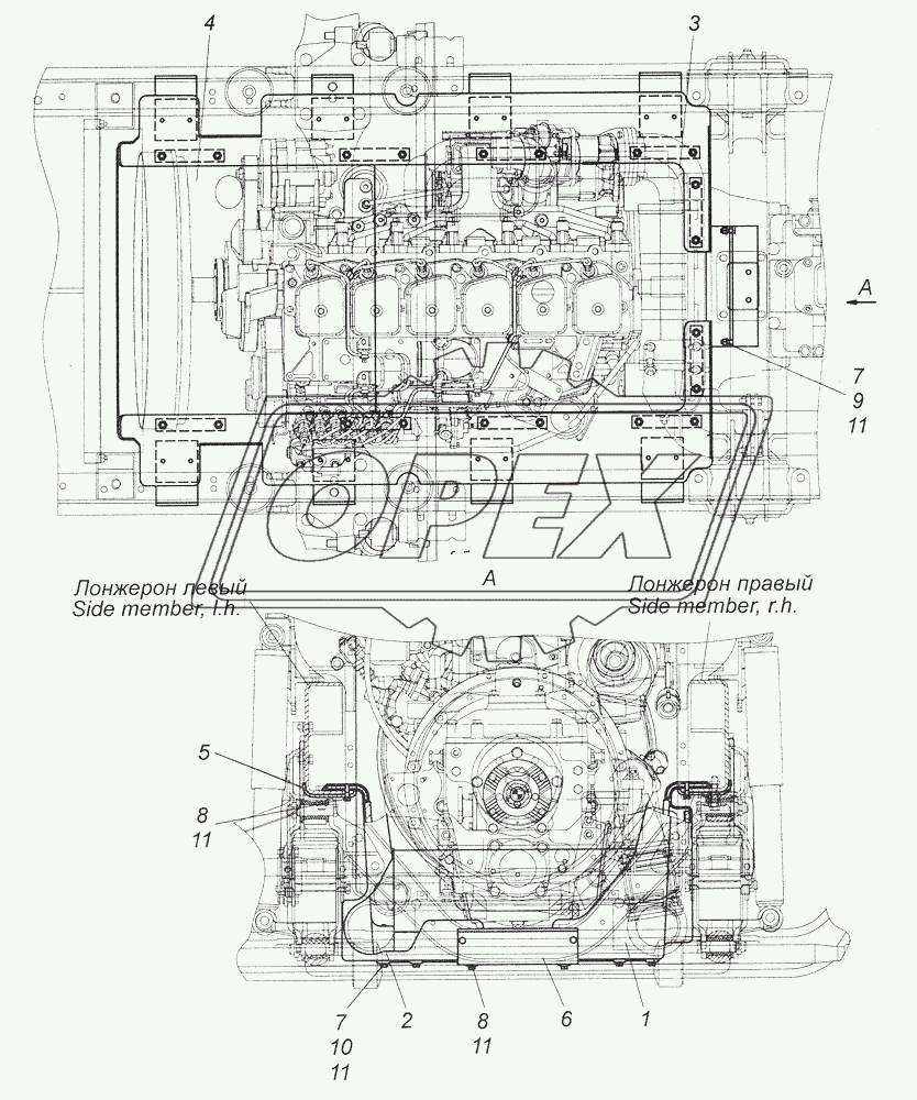 4308-1080010 Капотирование нижнего моторного отсека